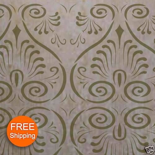 Scrollwork Damask Stencil   for Faux Painting 0061B  