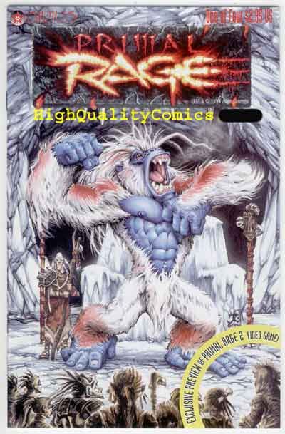 PRIMAL RAGE #1,Sirius, Video Game, Dark One, Ape, NM+  