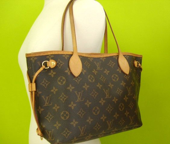 LOUIS VUITTON Monogram NEVERFULL PM Tote Purse LV dust bag Authentic 