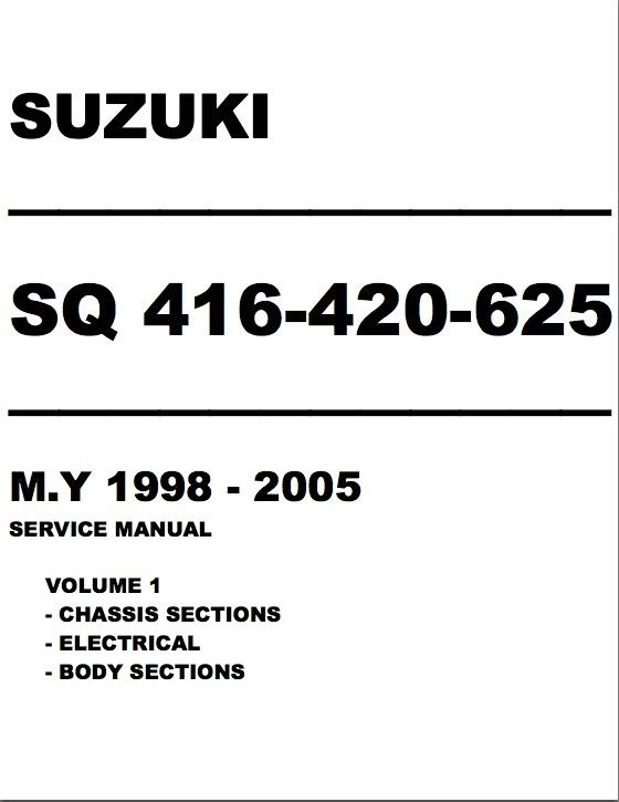 Suzuki Vitara Service and Repair Manual 1998 2005  