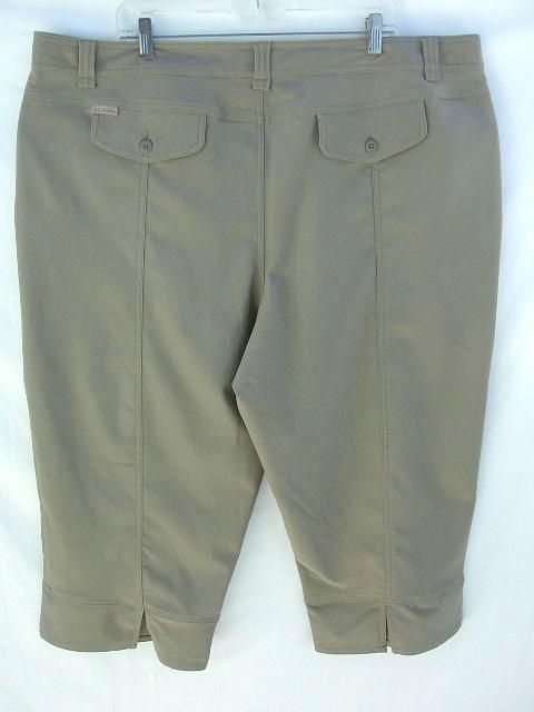 Columbia Plus Womens Garden Delight Capris Crop Pants 24W Sage Creen 