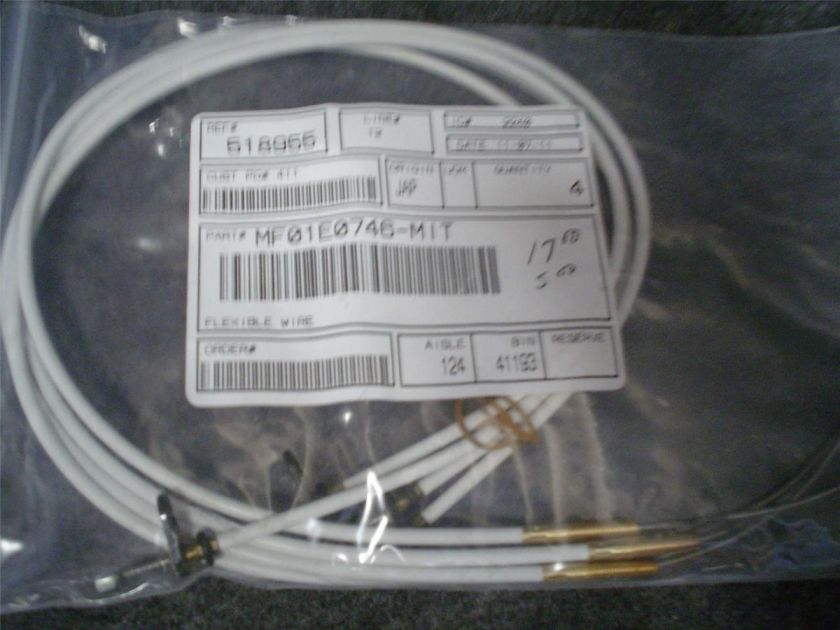 ct lot of flexible wire # mf01e0746 mit white 24 long  