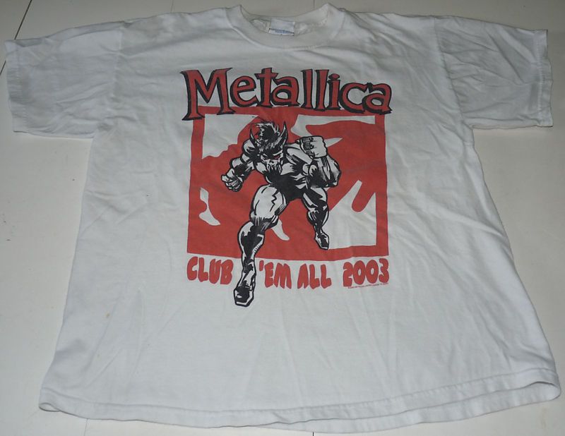 VINTAGE 2003 METALLICA CLUB EM ALL 10 YEAR ANN T SHIRT  