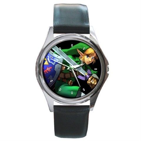 Legend of Zelda ultimate Link and shield leather watch  