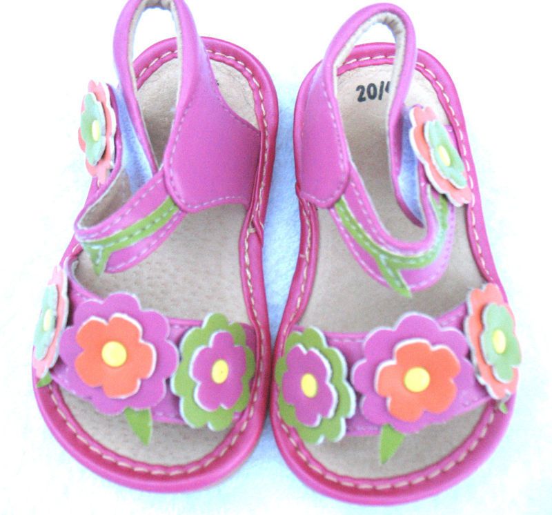   Sandals Multi Bright Flower Squeaky Shoes size 4 5 6 7 8 9 #1001