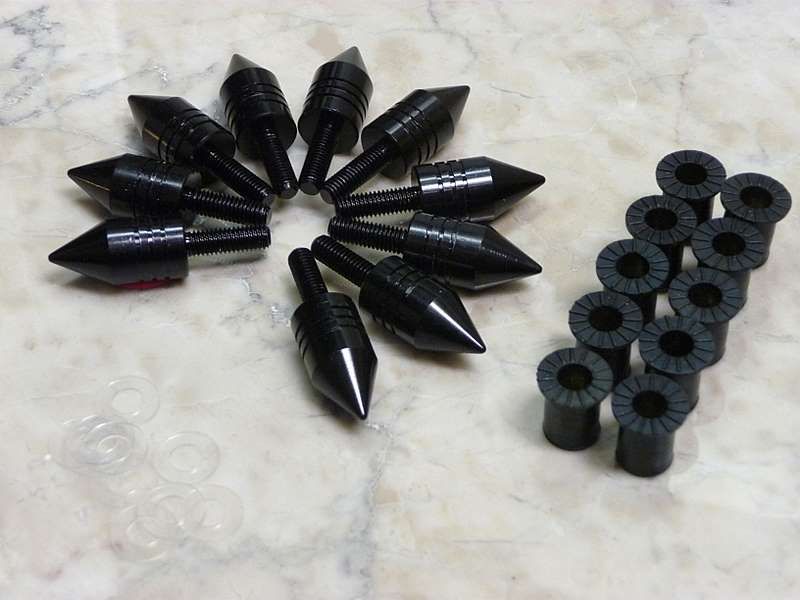 10 Windscreen Spikes Honda CBR 929rr 954rr 1100xx Black  