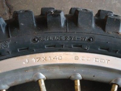 1998 Yamaha YZ80 Front Rim Excel Dunlop Pro Wheel YZ  