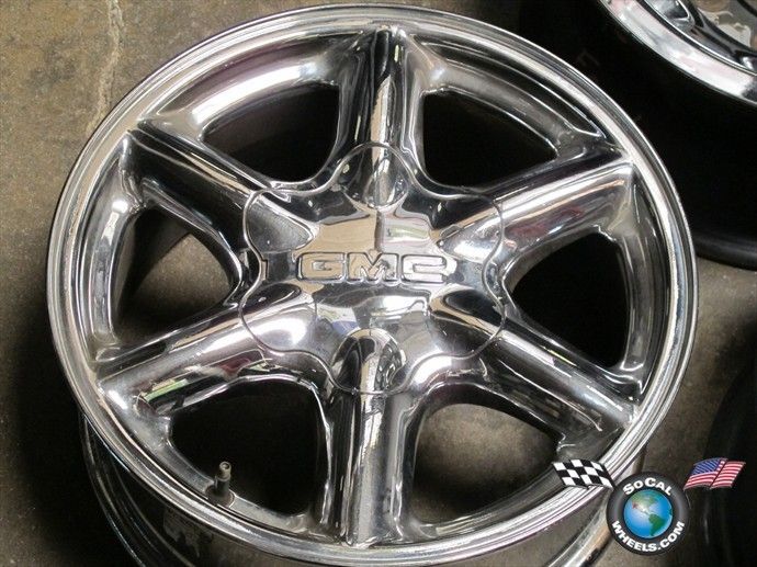 One 99 00 GMC Yukon Denali Factory Chrome 16 Wheel OEM Rim 5094 