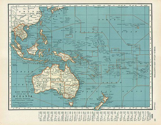 oceania authentic 69 year old vintage map made during world war 2 free 