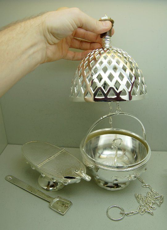 Classic Censer (thurible) Boat & Spoon Set +chalice co  