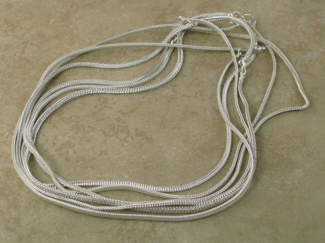 WHOLESALE LOT 5 chains. THICK SNAKE 18 inch, 3mm wide  