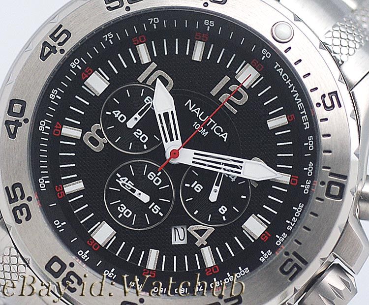 NAUTICA S.W.A.T. SOLID SURGICAL NST CHRONOGRAPH WATCH  