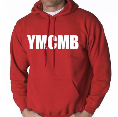 YMCMB HOODIE YOUNG MONEY LIL HIP WEEZY HOP WAYNE SWEAT SHIRT RAP  RED 