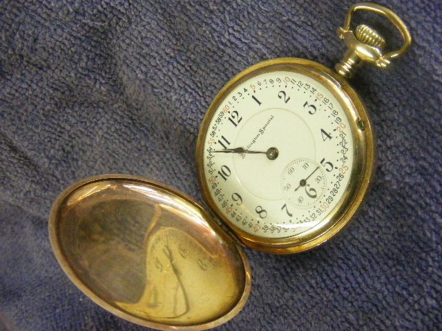 ILLINOIS BURLINGTON 19J 16S HUNTER CASE POCKET WATCH  