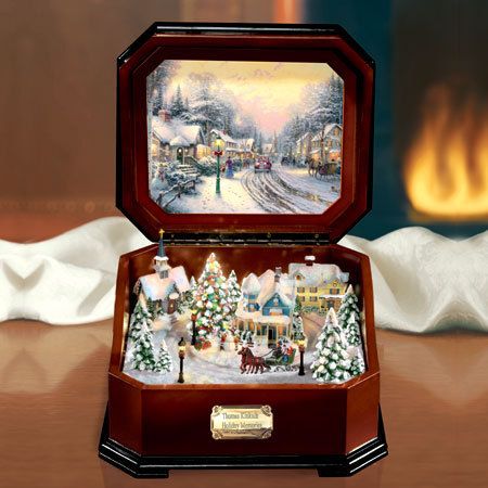   Kinkade Down Memory Lane Christmas of Yesteryear Music Box  