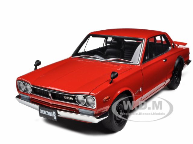   model car of 1st generation nissan skyline 2000 gt r kpgc10 red die