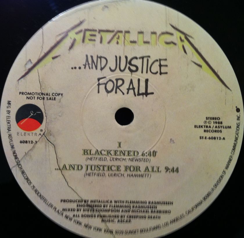 METALLICA and justice for all 2 lp WLP 88 1st VG+  