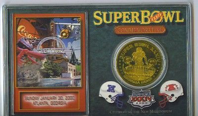 SUPERBOWL XXXIV ATLANTA GEORGIA BRONZ COIN LIMITED EDIT  