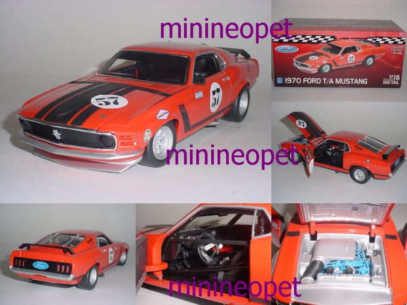 WELLY 1970 FORD MUSTANG T/A BOSS 302 #57 1/18 RED  