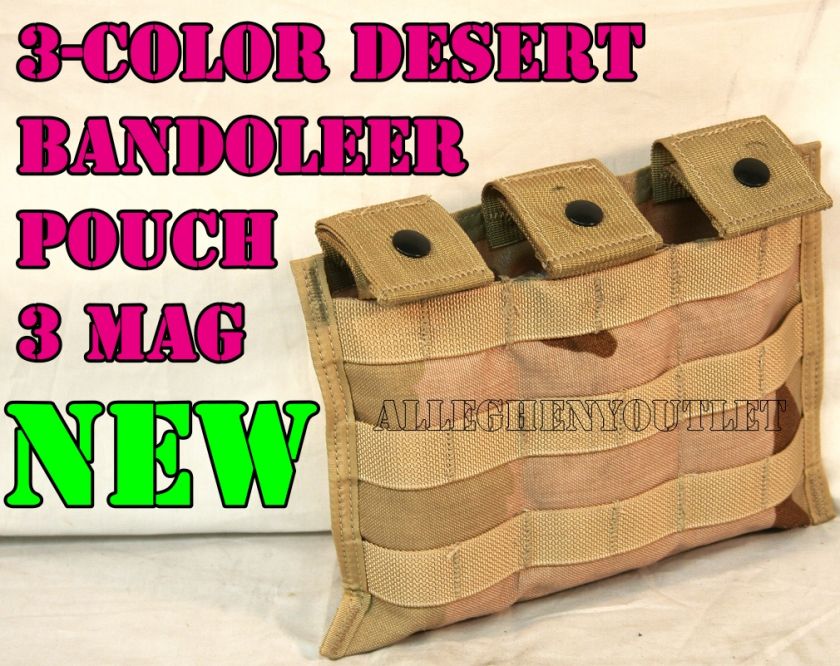 Molle Three Trippe 3 Mag Desert .223 Pouch Pocket DCU  