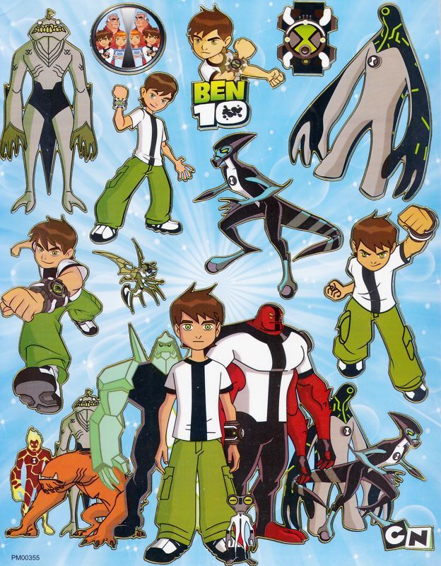 Ben 10 Alien Force Cartoon 8x10 Sheet Laser Stickers  