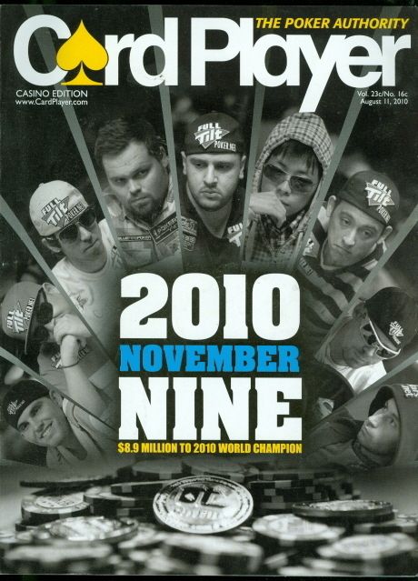 2010 Card Player Magazine World Series of Poker Cover  