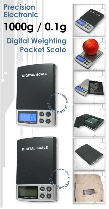 1000g / 0.1g DIGITAL LCD WEIGHING Diamond Jewelry SCALE  