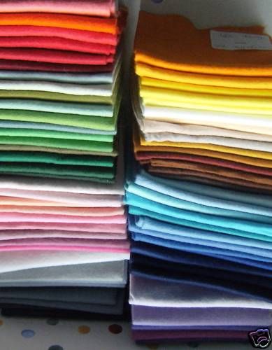 Wool Blend Large Felt Squares 12in /30cm ALL 71 Colours  