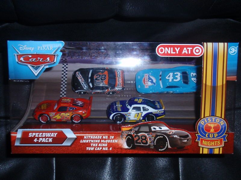 Disney Cars SPEEDWAY 4 PACK NITROADE TOW CAP KING MCQUE  