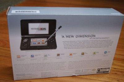 NEW Nintendo 3DS Cosmo Black System 0045496719210  