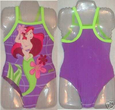 NEW DISNEY ARIEL THE LITTLE MERMAID BATHING SUIT 4T  