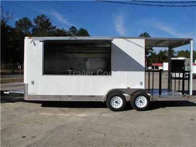 NEW 7x20 7 X 20 Enclosed Concession Food BBQ Trailer  