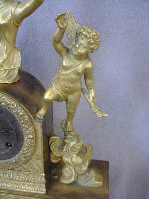 Antique 18th C. French bronze mantel clock # as/3255  