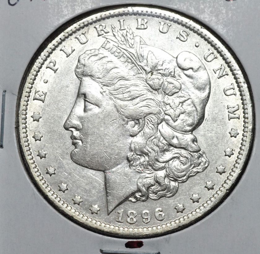 1896 O MORGAN SILVER $1 DOLLAR CHOICE AU  