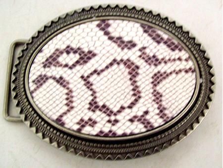 Antiqued Western Snakeskin Look Belt Buckle Country  