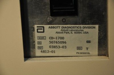 ABBOTT LABS Cell Dyn 1700 Hematology Analyzer  