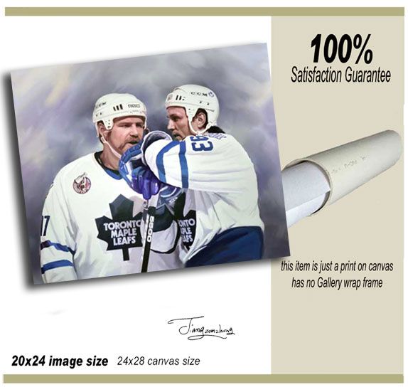 Doug Gilmour & wendel clark  giclee print on canvas B 0819  