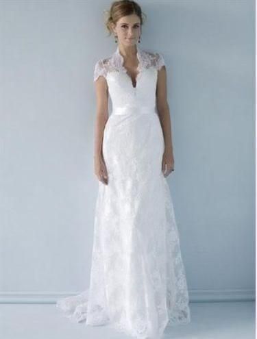   gown bridal bridesmaid wedding evening dress Short Sleeve lace  