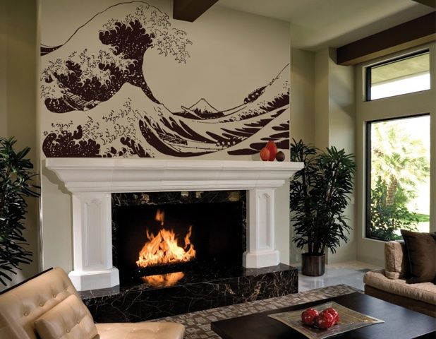 Vinyl Wall Decal Sticker Japanese Great Wave Hokusai  