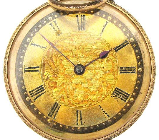 BEAUTIFUL ANTIQUE 18K YELLOW GOLD SIZE 6 KUNDERT ORNATE POCKET WATCH