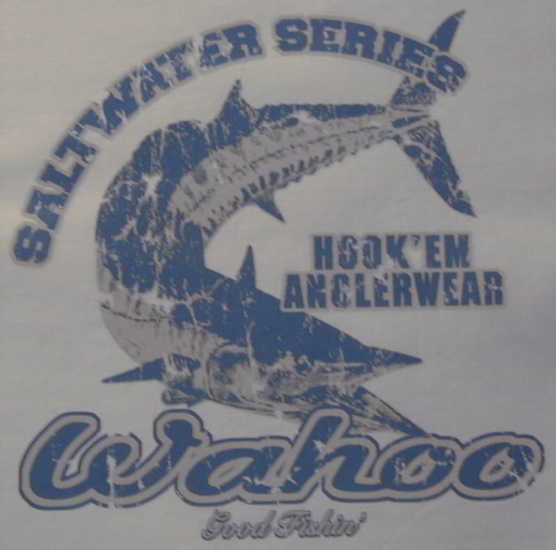 SALTWATER SERIES WAHOO FISH FISHING ANGLER SHIRT  