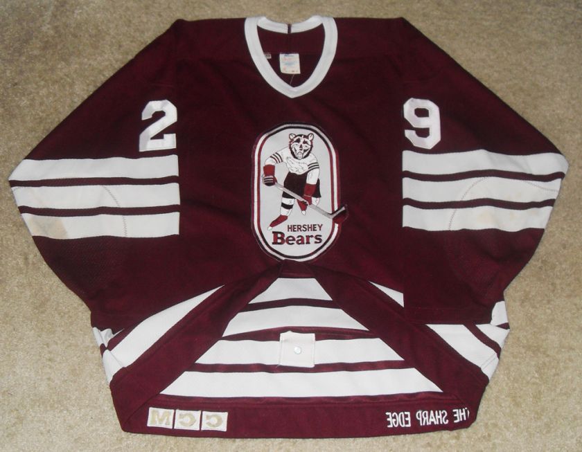 RARE 92 93 Hershey Bears Game Worn Jersey Steve Morrow AHL IHL Used 