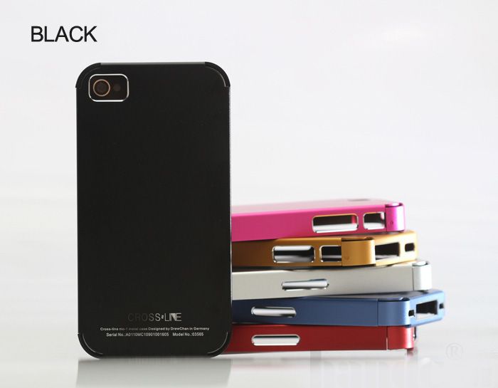 Cross line Aluminum metal case cover for iphone 4 4G  