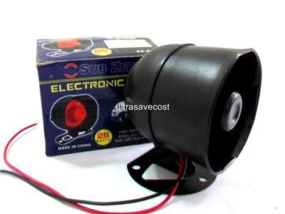 New Universal 1 Sound Car Alarm Siren NIB  