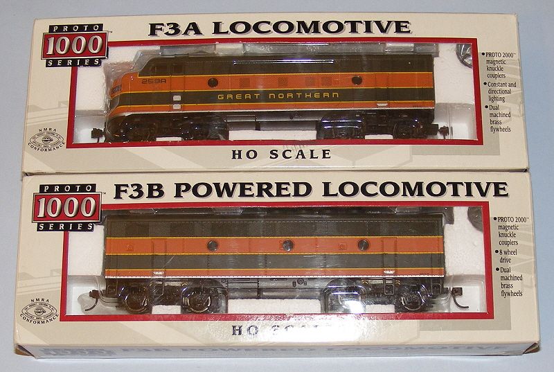 PROTO 1000 HO Scale #30694 Great Northern EMD F3 Powered A & B Units 