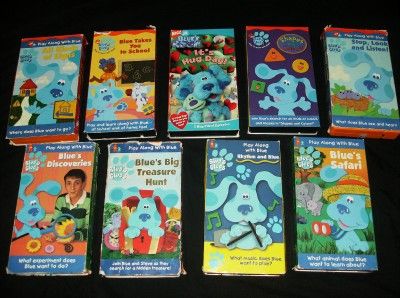   BLUES CLUES LOT VHS VIDEOS children blue blues Joe Steve Nick Jr. Set