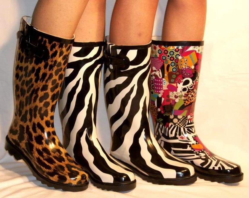 Cute Comfy* GALOSHES WELLIES RUBBER RAIN Boots Multi  