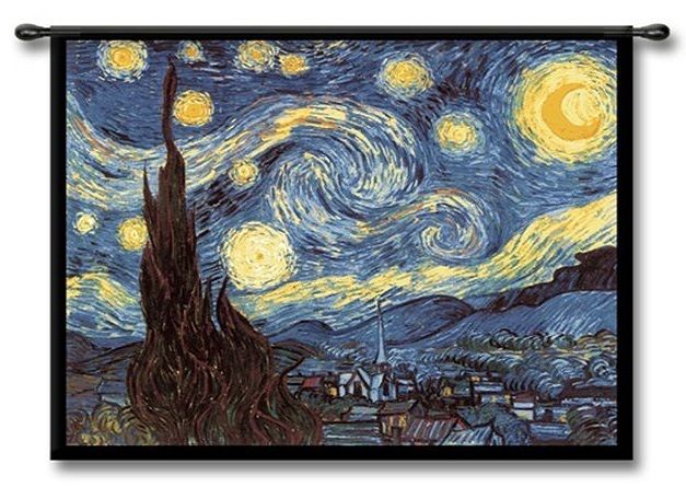 VAN GOGH STARS & NIGHT SKY ART TAPESTRY WALL HANGING  