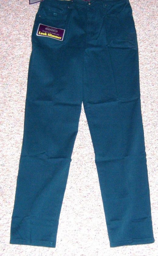 GLORIA VANDERBILT   14 Tall/Long   Teal Classic Fit Look SLimmer 