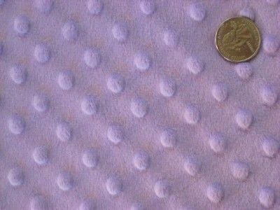 LAVENDER MINKY DOT CHENILLE PLUSH FABRIC BTY60 ebd bcmm  